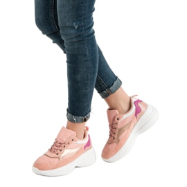 Calzature alla moda sulla piattaforma rosa 2