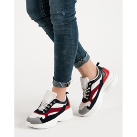 Calzature alla moda sulla piattaforma bianco multicolore 2