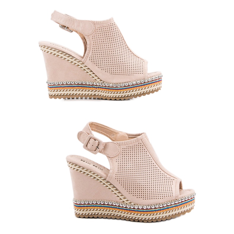 Nio Nio Sandali con zeppa incorporati rosa 2