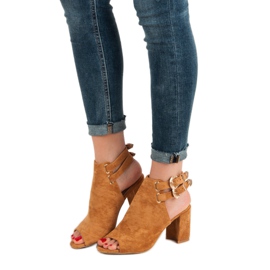 Erynn Sandali eleganti costruiti marrone 1