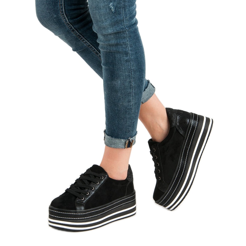 Weide Scarpe Da Ginnastica Sulla Piattaforma nero 1