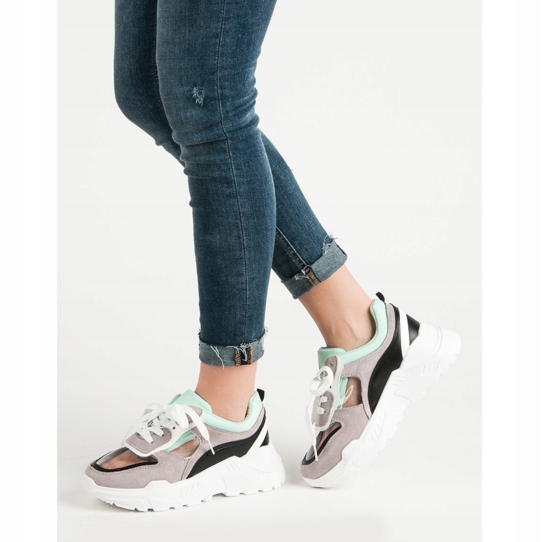 SHELOVET Sneakers Trasparenti Sulla Piattaforma grigio 1