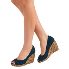 Corina Décolleté open toe blu navy 2