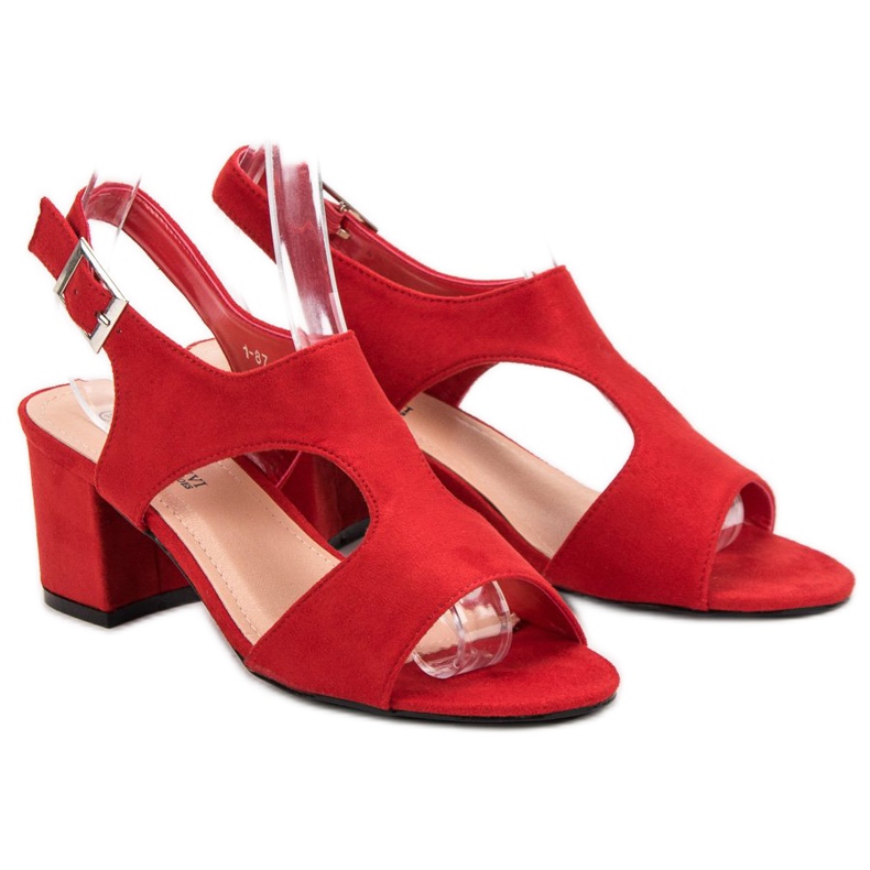 Queen Vivi Sandali in camoscio rosso 1