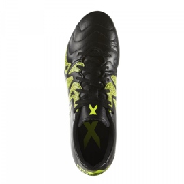 Scarpe da calcio Adidas X 15.3 FG / AG Leather B26971 nero nero 1