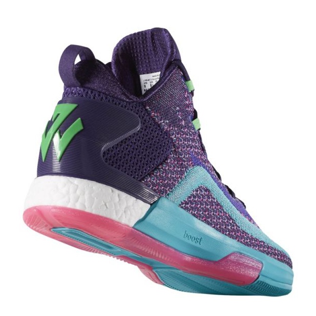 Scarpe da basket adidas John Wall 2 Boost Prime Knit M D70028 multicolore viola 1