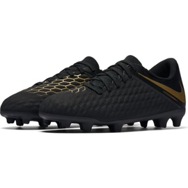 Scarpe da calcio Nike Hypervenom Phantom 3Club Fg Jr AJ4146-090 nero nero 2