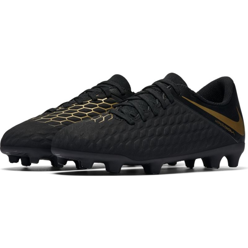 Scarpe da calcio Nike Hypervenom Phantom 3Club Fg Jr AJ4146-090 nero nero 2
