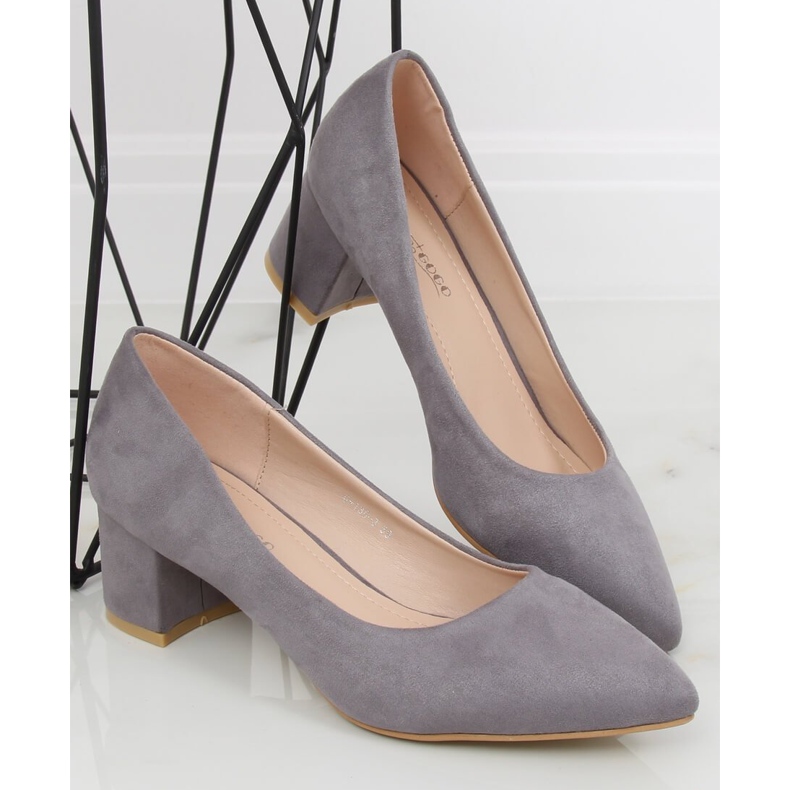 Grigio Décolleté tacco basso grigio G-136 Grigio 1