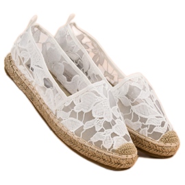 Lucky Shoes Espadrillas di pizzo bianco 1