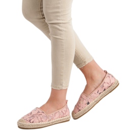 Lucky Shoes Espadrillas di pizzo rosa 2