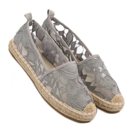 Lucky Shoes Espadrillas di pizzo grigie grigio 4