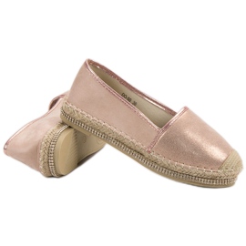 Lucky Shoes Espadrillas Cipria Con Cristalli rosa 1