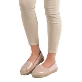 Lucky Shoes Espadrillas Cipria Con Cristalli rosa 2