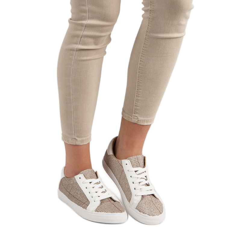 Sneakers con lacci giallo 1