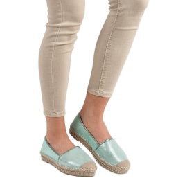 Lucky Shoes Espadrillas Menta Con Cristalli verde 1