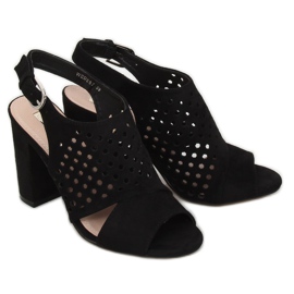 Sandali neri traforati WED557 Negro nero 2