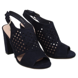 Sandali traforati blu navy WED557 Azul 2