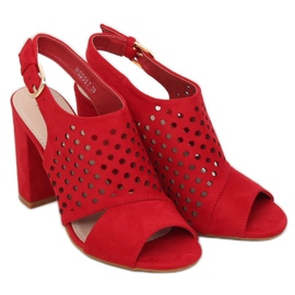 Sandali rossi traforati WED557 Rojo rosso 2