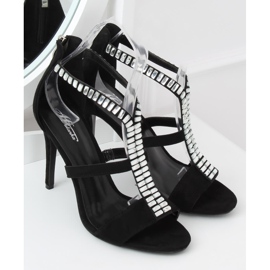 Sandali neri su tacco alto B-60 Black nero 1