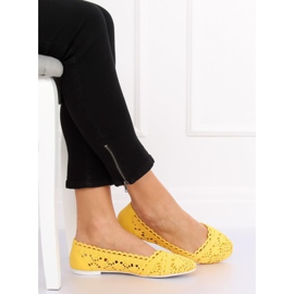 Ballerine traforate gialle 4701 Giallo 2