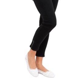 Ballerine traforate bianche 4701 White bianca 1