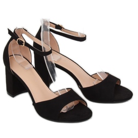 Sandali neri con tacco alto VV-24 Black nero 1
