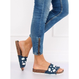 Pantofole jeans blu navy CK100 D.BLUE 1