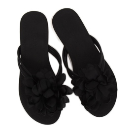 Infradito nere con fiore CK103 Black nero 1