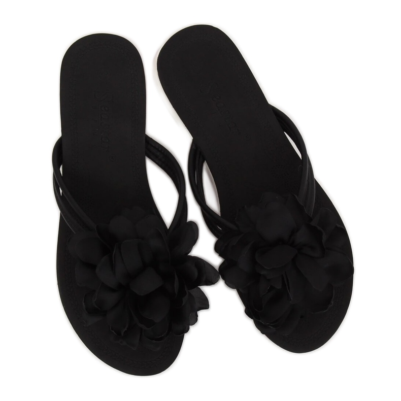 Infradito nere con fiore CK103 Black nero 1