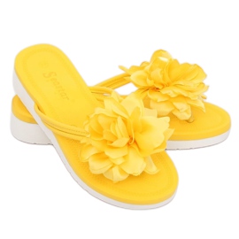 Infradito gialle con fiore CK103 Yellow giallo 1