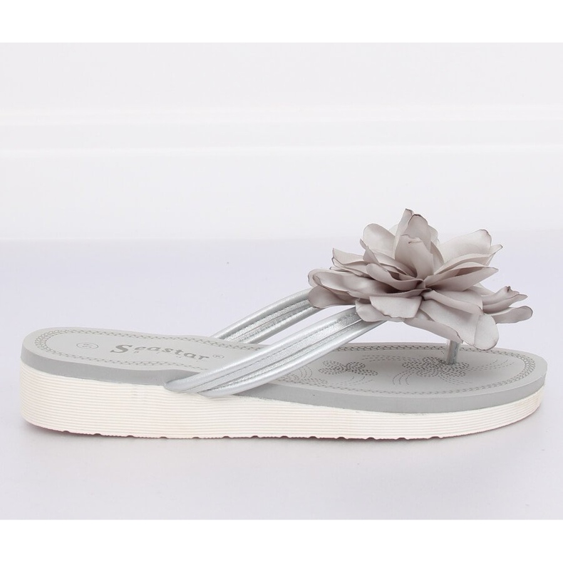 Infradito grigie con fiore CK103 Grey grigio 1