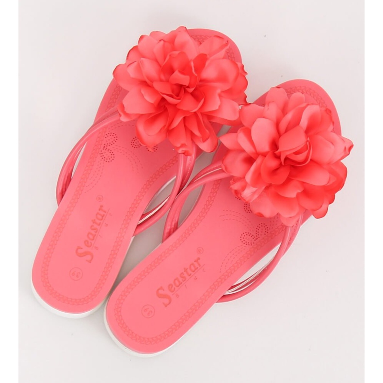 Infradito con fiore rosa CK103 Coral 2