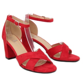 Red FH-3M26 Sandali rossi sul post rosso 1