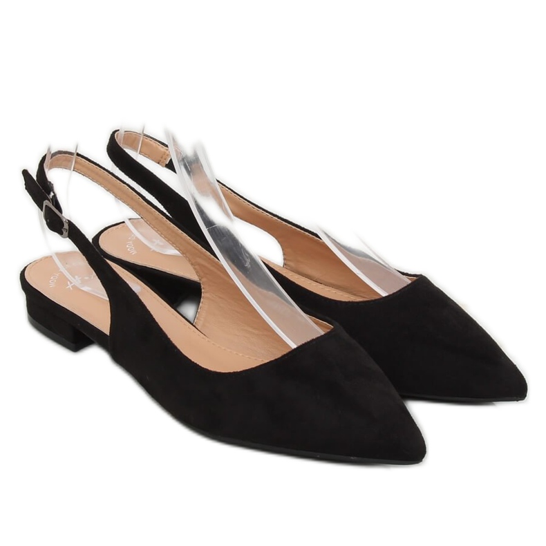 Ballerine nere tacco alto H9022 Negro nero 1
