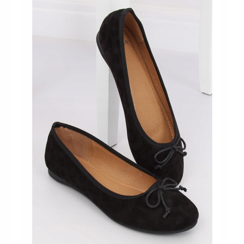 Ballerine da donna leopardate nere H9021 Negro nero 2