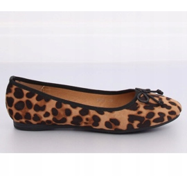 Ballerine donna cammello leopardate H9021 Camel marrone 1