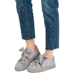 Bella Paris Scarpe sportive in pelle scamosciata grigio 1
