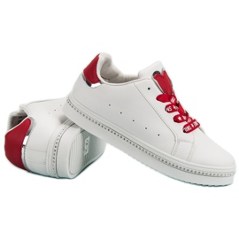 Scarpe sportive stringate bianca 2