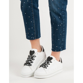 Scarpe sportive stringate bianco 1