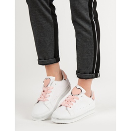 Scarpe sportive stringate bianca 1