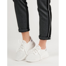 Scarpe sportive slip-on bianca 2