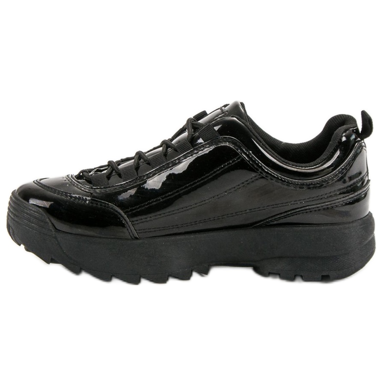 Sneakers in vernice nera nero 1