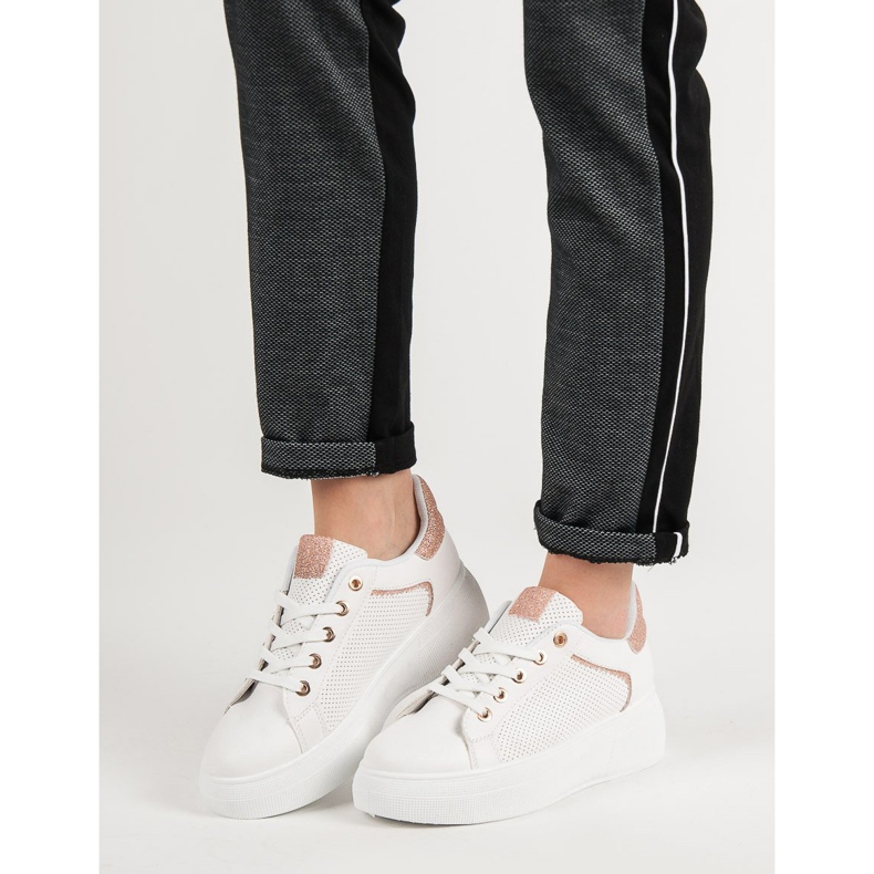 Scarpe Sportive Con Glitter bianca 1