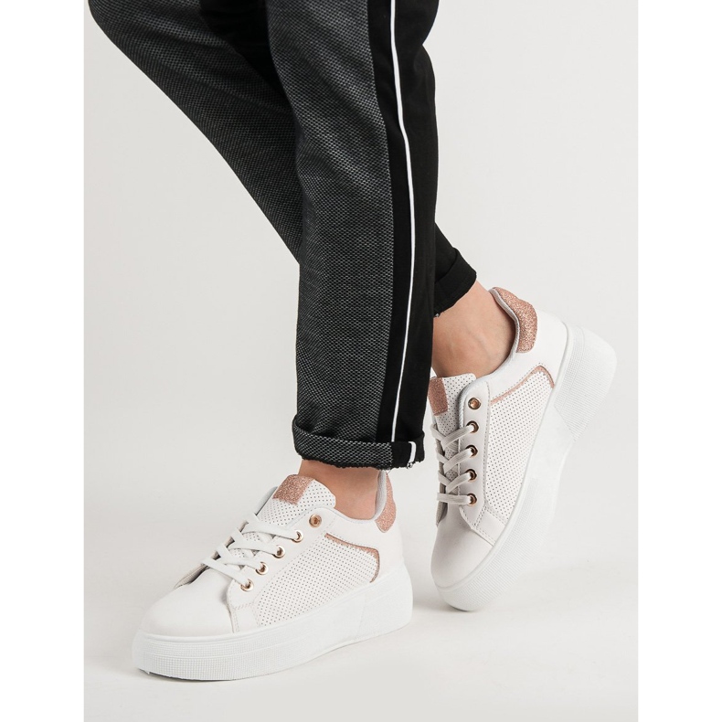 Scarpe Sportive Con Glitter bianca 2