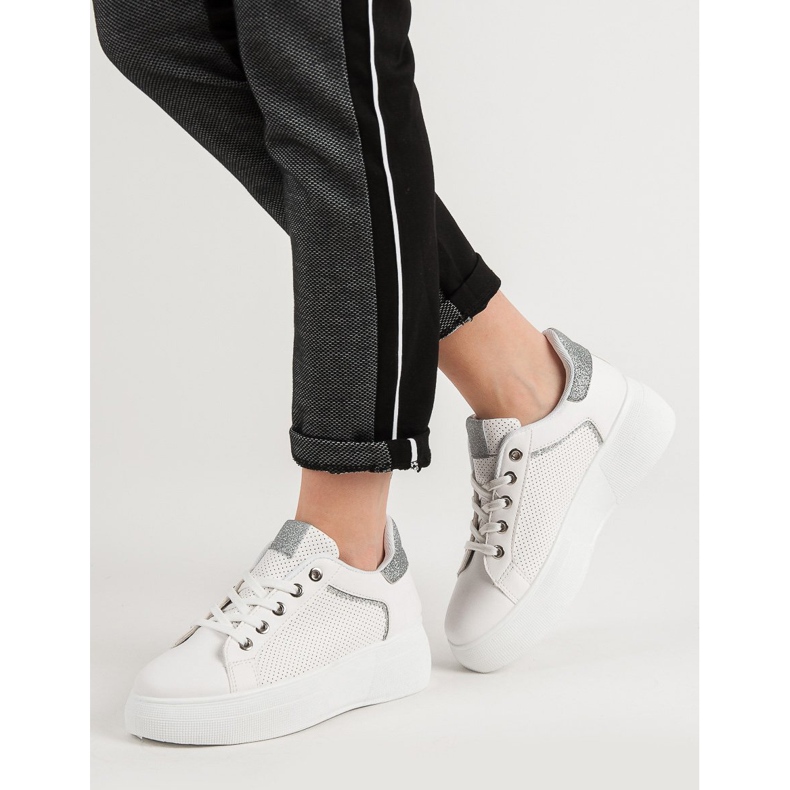 Scarpe Sportive Con Glitter bianco 2