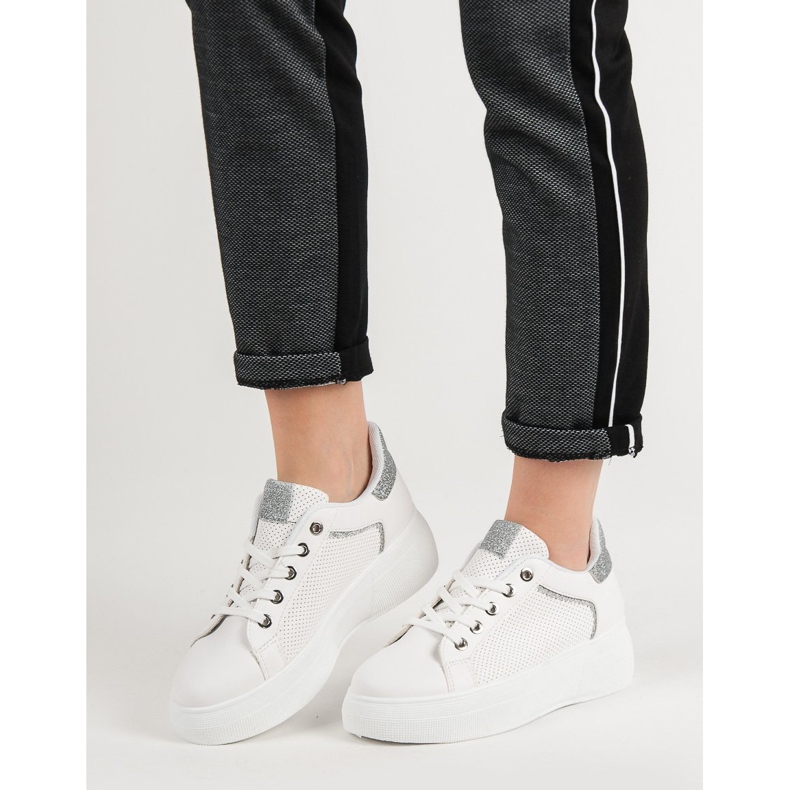 Scarpe Sportive Con Glitter bianca 1