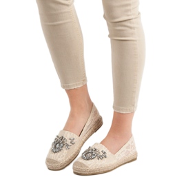 Bestelle Espadrillas di pizzo con ornamenti marrone 2