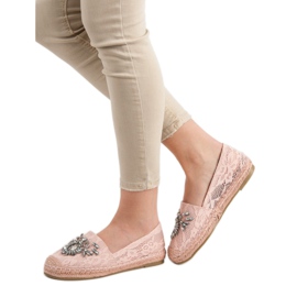Bestelle Espadrillas di pizzo con ornamenti rosa 2
