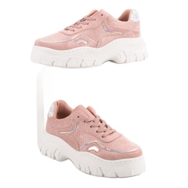 Sneakers rosa alla moda 1